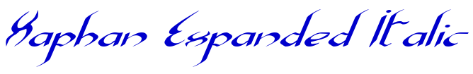 Xaphan Expanded Italic шрифт